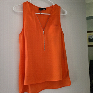 NWOT The Kooples zip front silk blouse